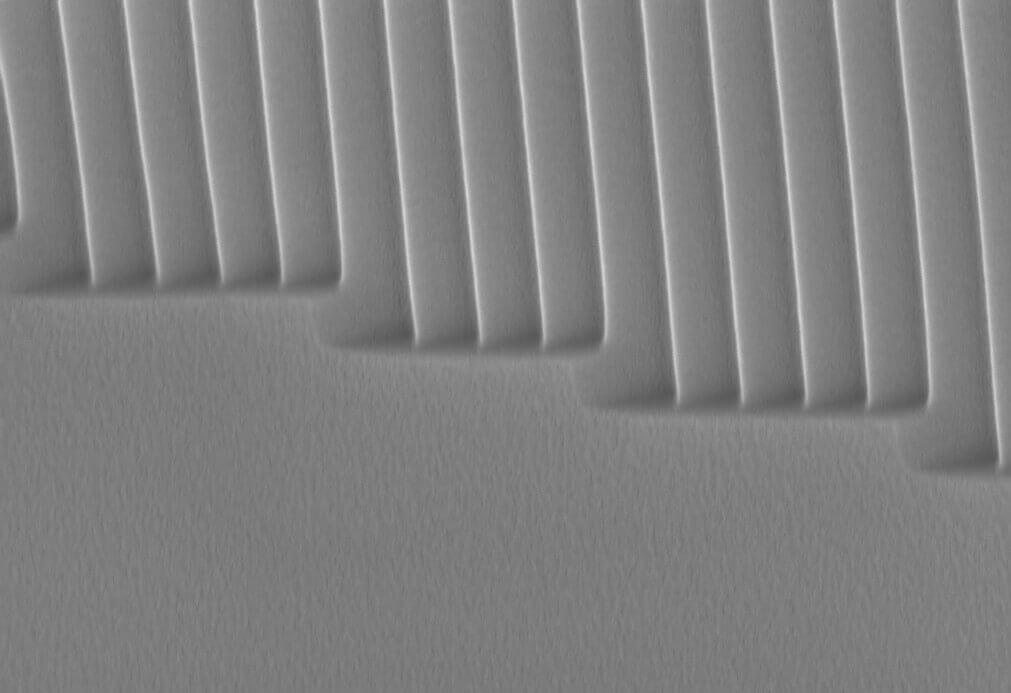 Blazed gratings NIL Technology Tilted view of a replication from a NILT blazed grating master