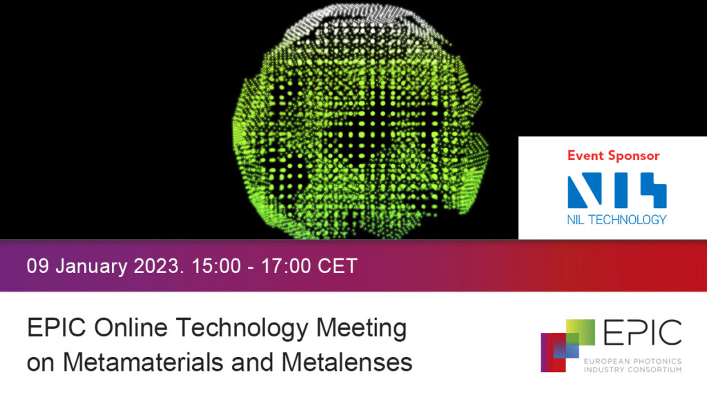 EPIC Online Technology Meeting on Metamaterials and Metalenses | NIL Technology